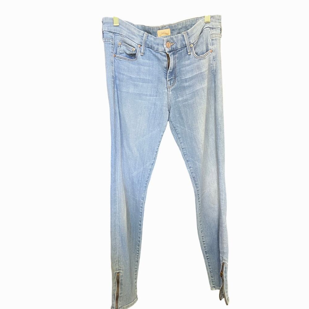 Mother Denim “The Looker” Ankle Zip Skinny Jeans | Light Kitty Wash | Size 29
